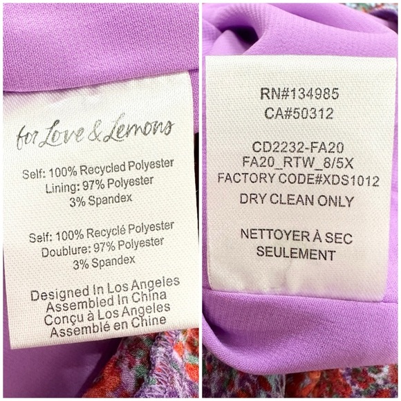 For Love & Lemons Shiloh Mini Dress in Blossom - Picture 16 of 16